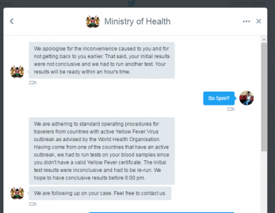 Ministry of health conversation