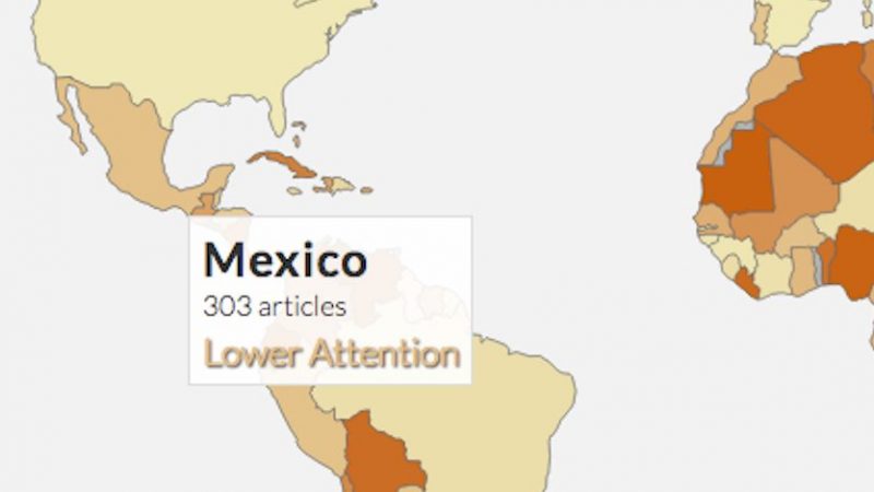 A view of the attention that Mexico received from 20 major sources in 2014